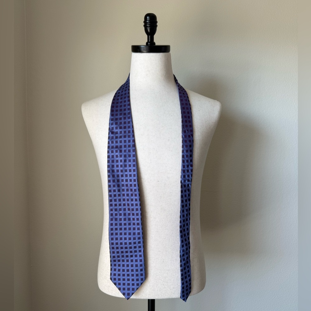Balenciaga Blue and Purple Patterned Tie